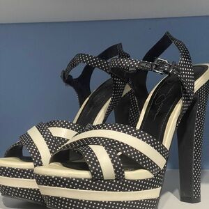Jessica Simpson Polka Dot Platform Sandals